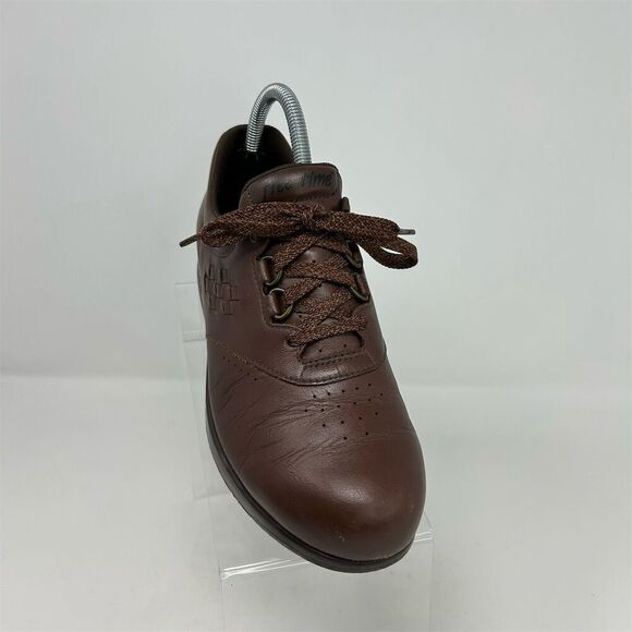 SAS Women's Free Time Brown Leather Lace Up Walking Shoes Size 7.5 M Casual - Picture 3 of 16